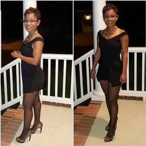 Cute!!! Black short romper. Size Small.